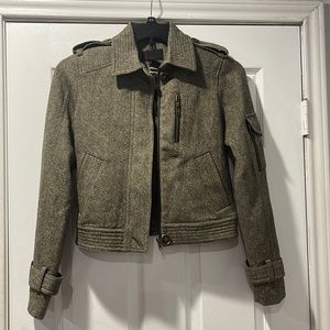 Via Cropped Wool Jacket